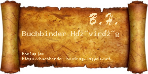 Buchbinder Hóvirág névjegykártya